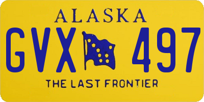 AK license plate GVX497