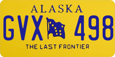 AK license plate GVX498