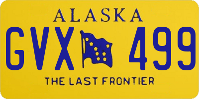 AK license plate GVX499