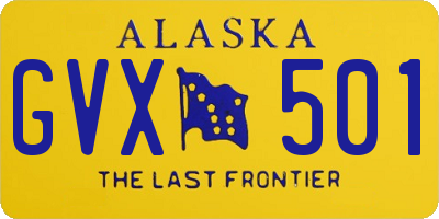 AK license plate GVX501