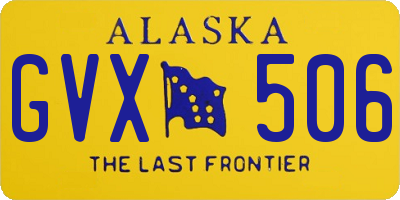 AK license plate GVX506