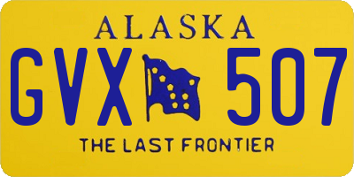 AK license plate GVX507