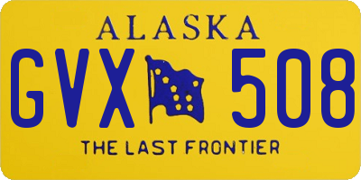 AK license plate GVX508