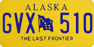 AK license plate GVX510