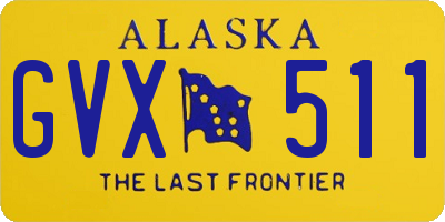 AK license plate GVX511