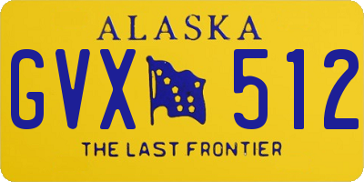 AK license plate GVX512