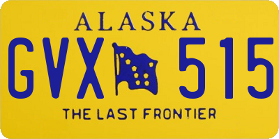 AK license plate GVX515