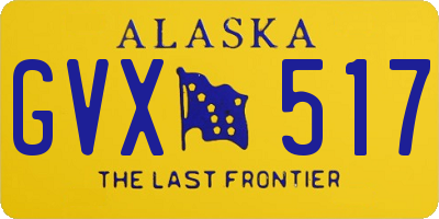 AK license plate GVX517