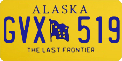 AK license plate GVX519