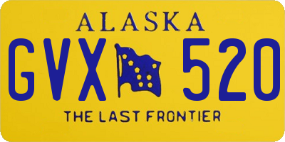 AK license plate GVX520