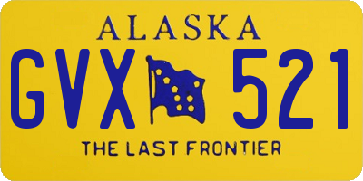 AK license plate GVX521