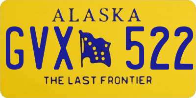 AK license plate GVX522