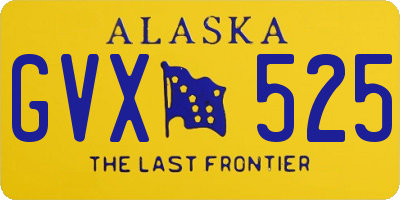 AK license plate GVX525