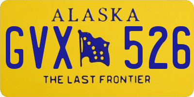 AK license plate GVX526