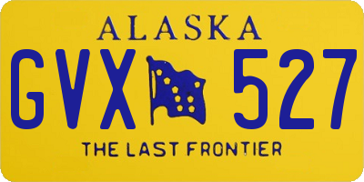 AK license plate GVX527