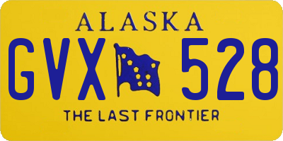 AK license plate GVX528