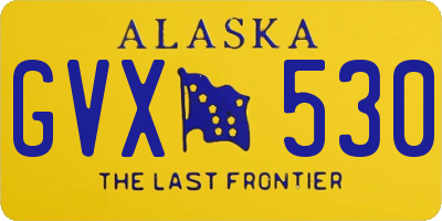 AK license plate GVX530