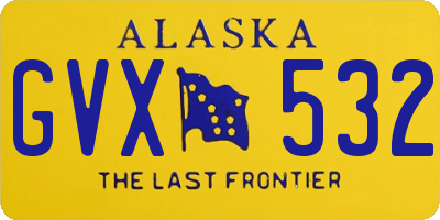 AK license plate GVX532