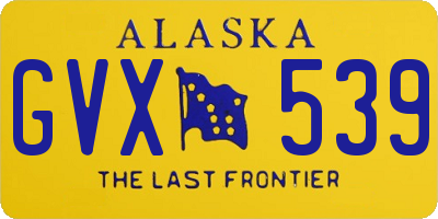 AK license plate GVX539