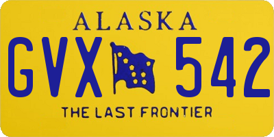 AK license plate GVX542