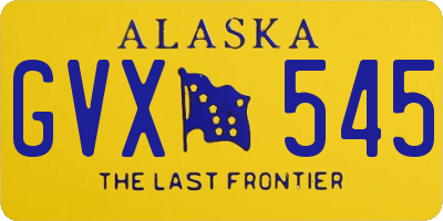 AK license plate GVX545