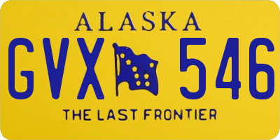 AK license plate GVX546