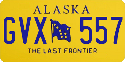 AK license plate GVX557