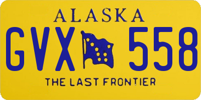 AK license plate GVX558