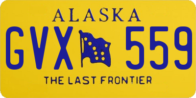 AK license plate GVX559