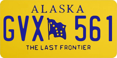 AK license plate GVX561