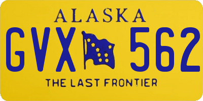 AK license plate GVX562