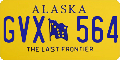 AK license plate GVX564