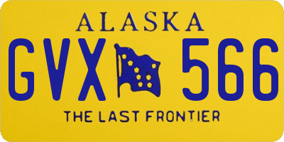 AK license plate GVX566