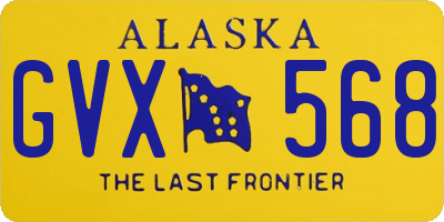 AK license plate GVX568