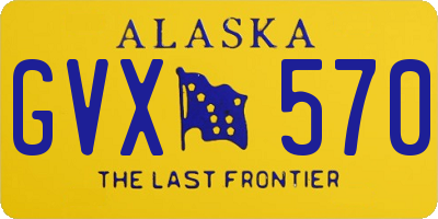 AK license plate GVX570