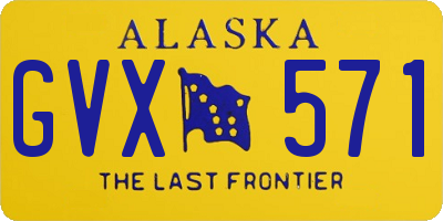 AK license plate GVX571