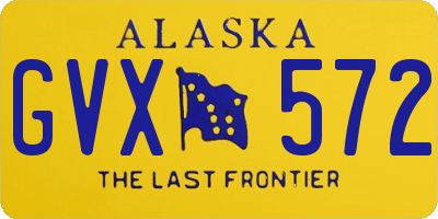 AK license plate GVX572