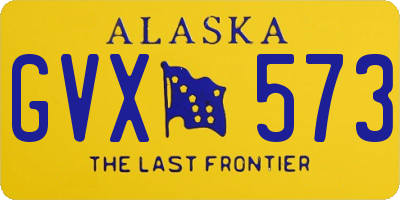 AK license plate GVX573