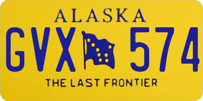 AK license plate GVX574