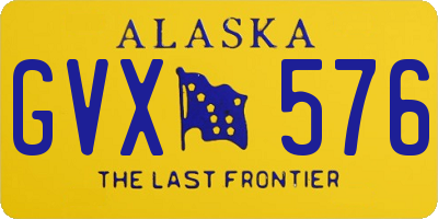 AK license plate GVX576