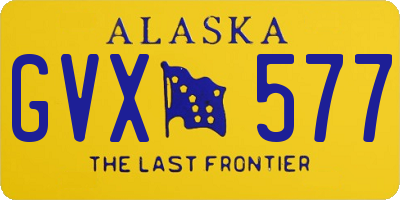 AK license plate GVX577