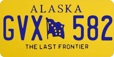 AK license plate GVX582