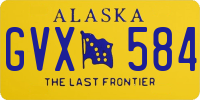 AK license plate GVX584