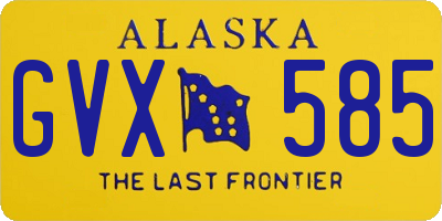 AK license plate GVX585