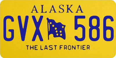 AK license plate GVX586