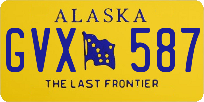 AK license plate GVX587