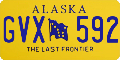 AK license plate GVX592