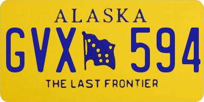 AK license plate GVX594