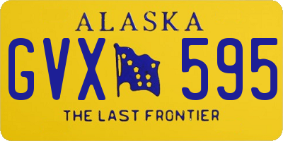 AK license plate GVX595