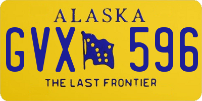 AK license plate GVX596